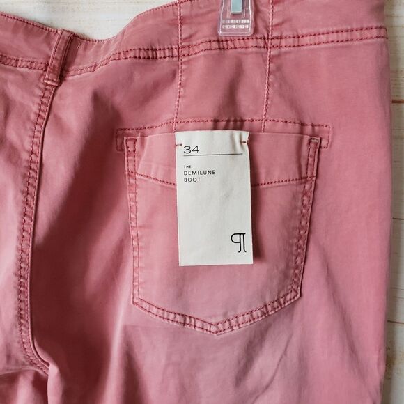 Pilcro Low Rise Utility Demilune Boot Cut Stretchy Pants Rose Women's Size 34 - Picture 9 of 14